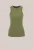 WE Fashion – Dames tanktop van ribstof – Olijfgroen – Katoen –