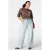 MS Mode T-shirt Plus Size met panterprint – bruin
