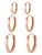 Hey Happiness Oorbellen ‘Classic Trio’  rose-goud