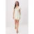 TRENDYOLMİLLA Dames Ecru Bloemen Kort / Mini Kort Casual Skater Jurken