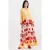 Geprinte V-hals Maxi-jurk