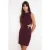 TRENDYOLMİLLA Dames Bordeaux Effen Kort / Mini Mouwloos Casual Recht Jurken