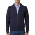 Fynch Hatton vest navy katoen gebreid rits