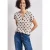 Street One Dames Blouse met losse schouders en gespleten hals in Beige