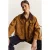 Oversized denimjack met knoopsluiting en zakken