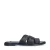 Manfield leren slippers zwart