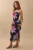 Strapless Bloemen Midi Jurk