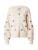 YAS Gebreid vest ‘YASFleur’  lichtbeige / groen / pink