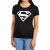 Superman Dames/dames Logo Fitted T-shirt (Zwart)
