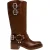 Steve Madden Motorrijlaarzen voor dames in oosterse stijl, van leer en met gespdetails (Bruin)