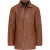 Herenbeige leren jas met lange kraag – Berry