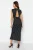 TRENDYOLMİLLA Dames Zwart Stippen Maxi Mouwloos Casual Bodycon Jurken