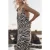 Mikuta The Zebra Long Lyocell Slip Dress Black