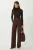 Hoge taille wijde broek met riem