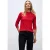 Street One Dames Basic col shirt in Rood