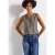 Street One Dames Blousetop in effen kleur in Bruin