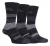 Set van 3 wandelsokken van katoen met gewatteerde zool voor dames – SBLS031BLK