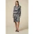 Oltre Patterned Satin Wraparound Dress Black