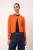 TRENDYOLMİLLA Dames Oranje Effen Lang Regular fit Vesten