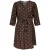 ONLY CARMAKOMA viscose korte jurk Plus Size met stippen – donkerbruin
