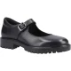 Hush Puppies Aurora Senior Meisjes Zwart Leren Schoenen