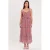 Cache Cache maxi jurk met all over print en volant rood/ roze