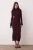 TRENDYOLMİLLA Dames Paars Effen Maxi Lang Casual Bodycon Jurken