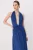 TRENDYOLMİLLA Dames Donkerblauw Effen Maxi Mouwloos Skater Avond & Gala Jurk