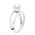 Ring – Wit Goud 375 – Echte Cultiveerde Zoetwaterparel Rond 8-9 mm