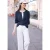 Street One Studio Dames 3/4 mouw blouse met ronde hals en knopen in Blauw