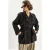 Katoenen Mix Midi Trenchcoat met Knopsluiting