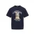 KIDS ONLY GIRL rechtvallend gebreide T-shirt met print – donkerblauw