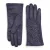 Dames winterhandschoenen met paars Italiaans leer en zachte wollen voering en studs