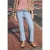 Street One Studio Dames Mid Waist kick flare jeans in een Skinny Fit in Blauw