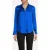River Woods Blue Uni Satin Blouse Long Sleeves Blue