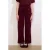 LOLALIZA straight high waist cropped broek donkerrood
