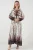 Patroon V-hals Maxi Jurk