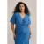 WE Fashion wikkel-/overslagjurk blauw
