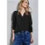 Street One Dames Blouse in effen kleur in Zwart