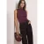 Top in Silk-Look met coltrui