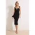 TRENDYOLMİLLA Dames Zwart Effen Midi Mouwloos Stijlvol/Avond Bodycon Jurken