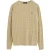 Beige kabeltrui met Rigby Go-logo