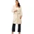 Bershka dames Trenchcoat met twee rijen knopen in Ivoor