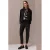 s.Oliver BLACK LABEL imitatieleren slim regular waist broek zwart
