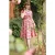 Topvintage exclusive ~ Adriana Floral swing jurk in roze
