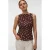 VERO MODA top met stippen donkerbruin