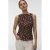 VERO MODA top met stippen donkerbruin