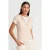 Dames Katoenen V-Hals Knop T-Shirt