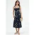 Bloemen Midi-jurk met Hartkraag