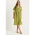 V-hals Knop Midi Shirt Jurk